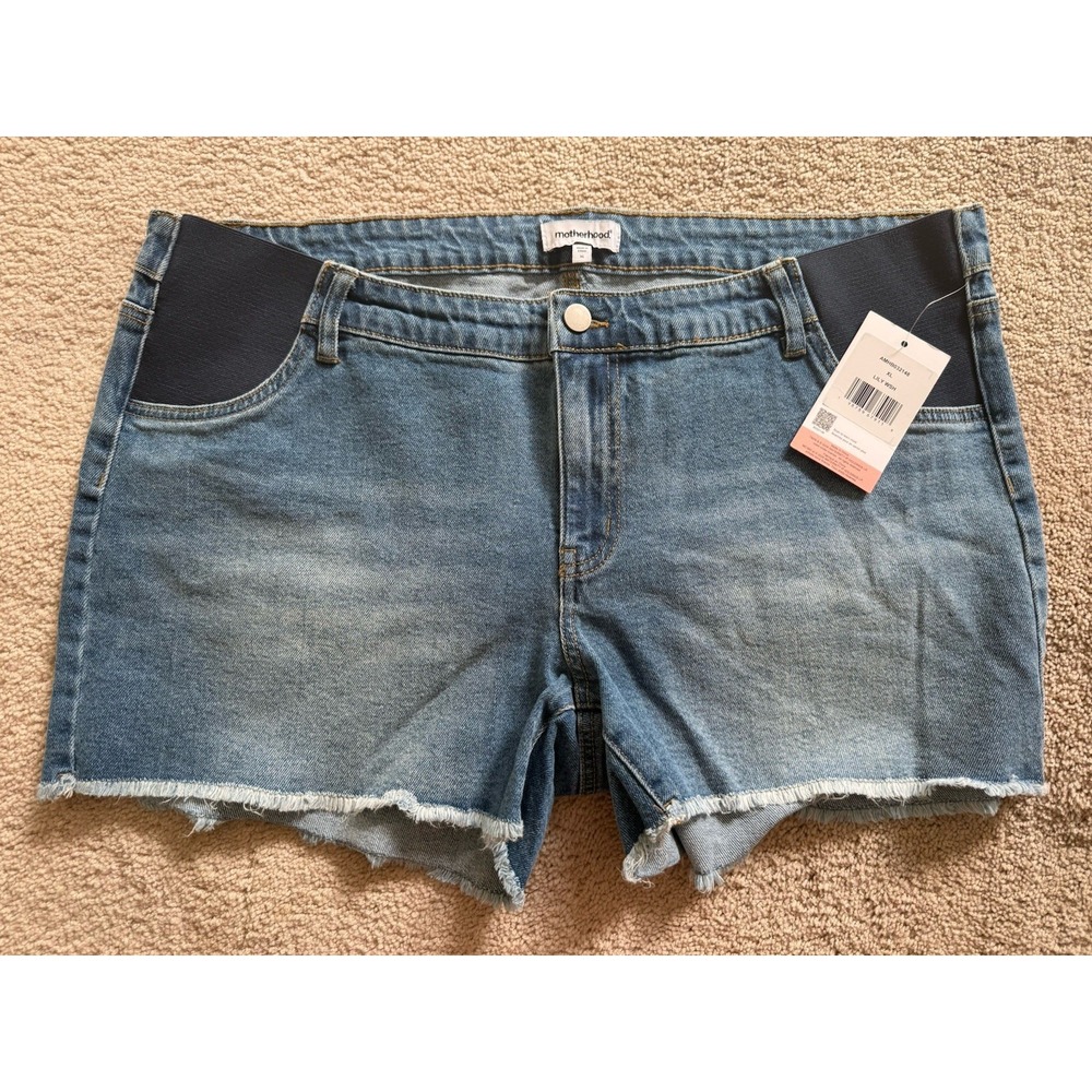 Motherhood Maternity "Sara" Denim Cut Off Shorts Size XL